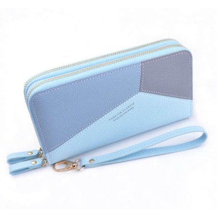 Pengepung Damepung med dobbelt lynlås Stor pung