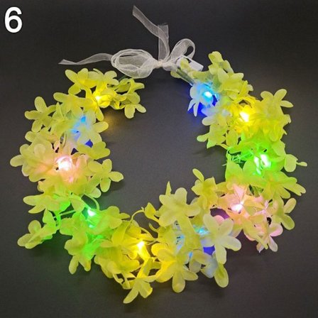 Glödande LED-krans Halloween Crown Flower 6 6