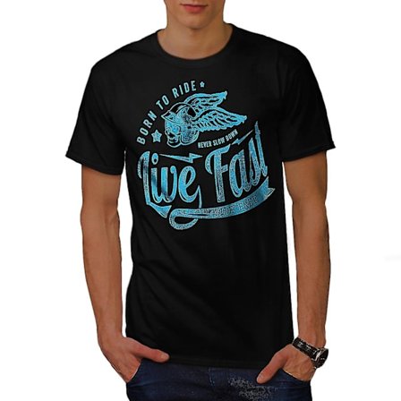 Born Ride Moto Biker Men Blackt-shirt