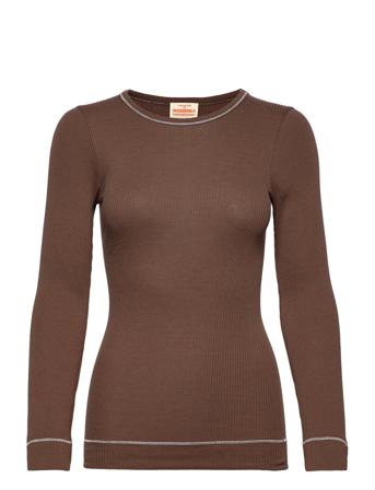 Blouse Ls Brown Barbara Kristoffersen By Rosemunde