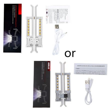 LED-landningsställ Nattlandningsskid för Mavic Mini/Mini 2 hopfällbara drone Skyddande kardanstativ