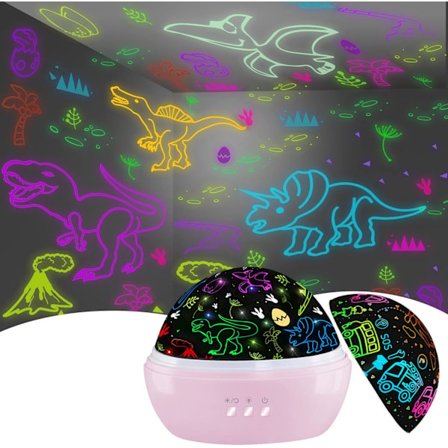 Dinosaurleker for jenter i alderen 3-8 år, barneleker 2 i 1 billeker, juleleker Påskegaver til jenter i alderen 3-10 ler leker (ler leker rosa)