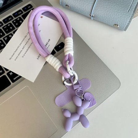 Hjerteballong Hund Telefon Snor Håndleddsstropp, Søtt Telefonarmbånd med Snor