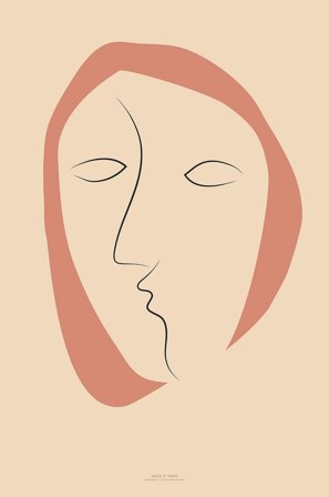 Malerifabrikken - Plakat Face It 2 - Beige - Posters - Fra Homeroom