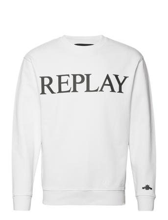 Jumper Regular Pure Logo Sweat-shirt Genser Hvit Replay*Betinget Tilbud