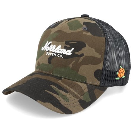 SQRTN - Camo trucker Kšiltovka - TGN Script Cap Camo Trucker @ Hatstore