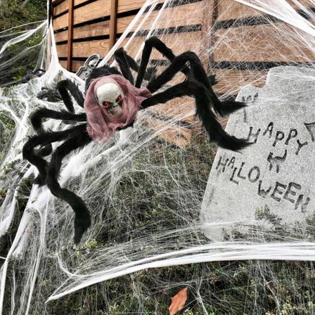 Mini Halloween Fylld Spindel Skrämmande Dekor Rekvisita Cosplay Party