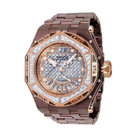 Invicta Watches, Carbon Hawk - Reserve 38935 Men Quartz Watch - 54mm Brązowy, Mężczyzna, Rozmiar: ONE Size