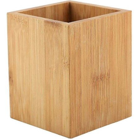 2025 Ny Bambus Pennholder Skrivebord Oppbevaringsboks Kontor Skole Blyantholder Penner Organizer Oppbevaring