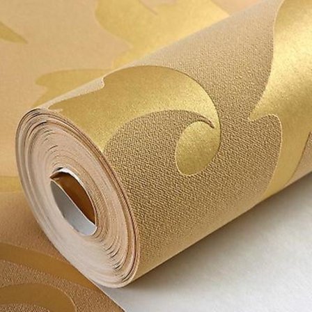 Europeisk stil luksus damask non-woven 3d tapet enkel preget veggrullpapir vertikal soverom hjemmedekorasjon