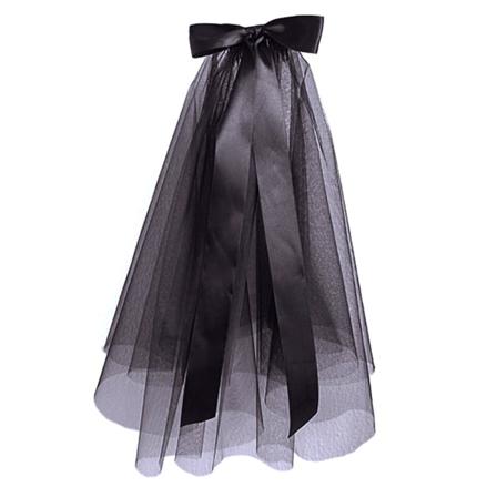 Halloween Bow Ribbon Huvudbonader Spökbrud Klä Upp Rekvisita
