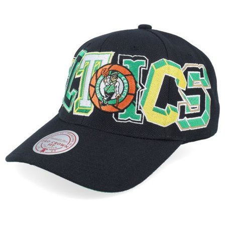 Mitchell & Ness - NBA Svart adjustable Keps - Boston Celtics Hyper Type Pro Black Adjustable @ Hatstore