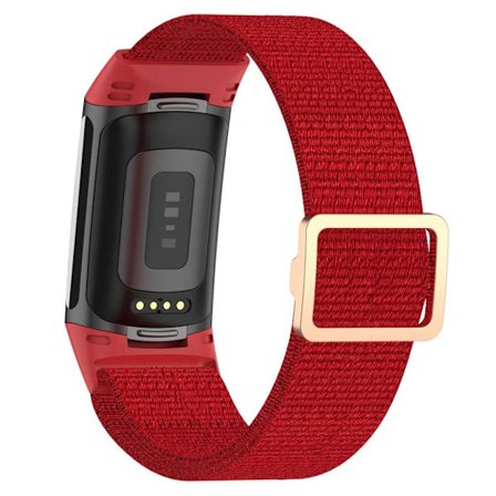 Fitbit Charge 6 / 5 Watch Strap in Nylon - Red