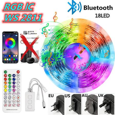 Led Strip Light Rgbic Drömfärg För Julfest Ws2811 Ic Bluetooth Eu Plug