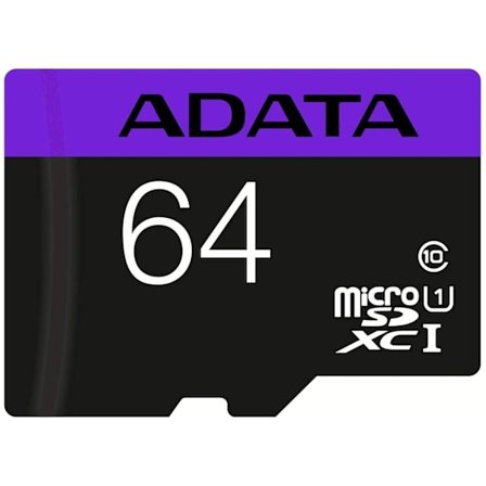 ADATA Premier 64GB microSDHC/SDXC UHS-I U1 Class 10 Memory Card with Adapter