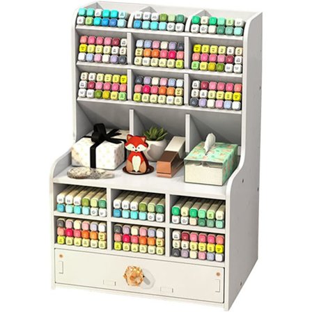 Pen Holder Opbevaringsboks, Multifunktionel Skrivebordsorganisator Skrivebord Oprydning Blyantholder til Skole Hjemmekontor Kunstforsyninger