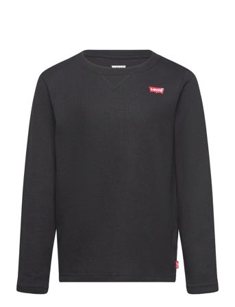 Levi's Thermal Crew Knit Top Tops T-shirts Long-sleeved T-shirts Black Levi's