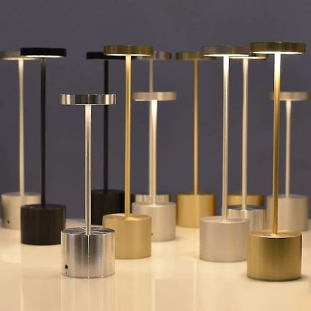 Piao Led Trådløs Bordlampe Lille Genopladelig Metal Skrivebordslampe 2 Dæmpningsniveauer Moderne Hotel Restaurant Soveværelse