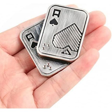 1 st magnetisk metallfingertopp leksak metall poker push kort slider AA
