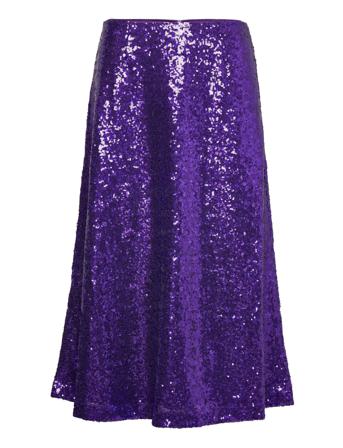 Slfsola Hw Midi Sequins Skirt B Polvipituinen Hame Liila Selected Femme