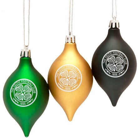 Celtic FC Vintage Julgranskulor (3-pack) One Size Grön/G