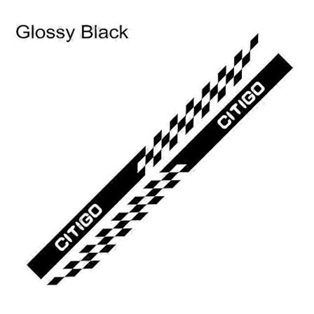 2 STK. Bil Dør Side Klistermærker Kompatible med Skoda CITIGO iv Sport Tuning Tilbehør Auto Body Striber Skørt Styling Vinyl Film Mærkater