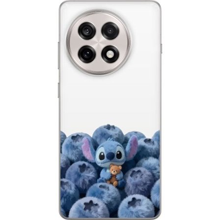 Kompatibelt Mobildeksel til OnePlus OnePlus 13R Søt blå karakter blant blåbær med bamse i mykt og lekent illustrasjon
