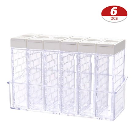 Krydderiflasker Krukke Plast Krydderilåg Beholder Sukker Lager Opbevaringsboks til Hjemmekøkken Grill Camping