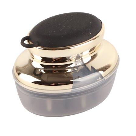 Scalp Applikator Kam Perspektiv Skala Fönster Design Ergonomisk eterisk oljebeständig hårbotten Massager BrushGold