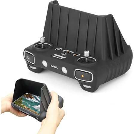 (Sort) - med solskærm, silikone etui til DJI Innovations