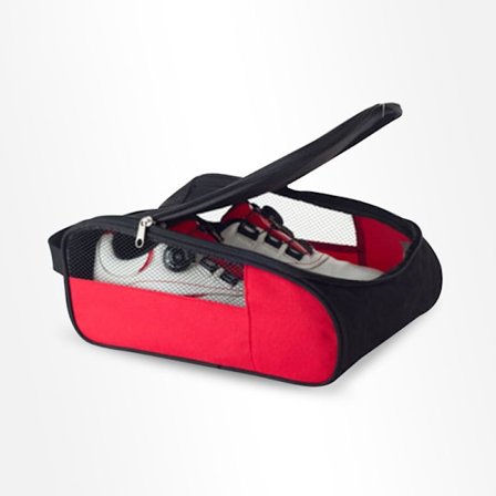 Golfskopose (sort og rød), herre/dame golfskopose, lynlåst