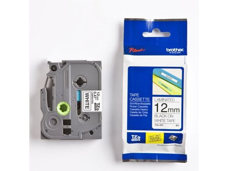 BROTHER Tape TZE231 12mm svart på vit - Lyreco - Kontorsmaskiner - Märkmaskiner och tape - Tape - Brother TZ