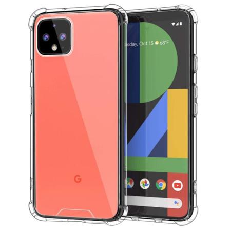 Google Pixel 4 Xl Stötdämpande Silikon Skal Shockr Transparent
