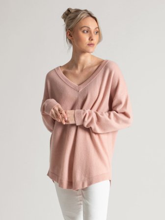 Kashmina - Kashmirgenser "Alva" - rose glow - Size L