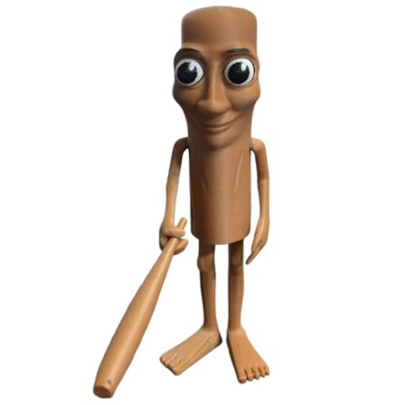 Kreative Morsomme 3D-Printede Figurer - Tung Tung Tung Sahur Skrivebordsdekor, Brainrot Tung Sahur Meme Figur, Brainrot Samleobjekter Gave