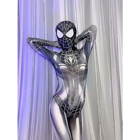 Spiderman Cosplay Sexy Zentai Dress Kvinne Jumpsuit Super Hero Zentai Kostyme Full Body Fancy Outfit -
