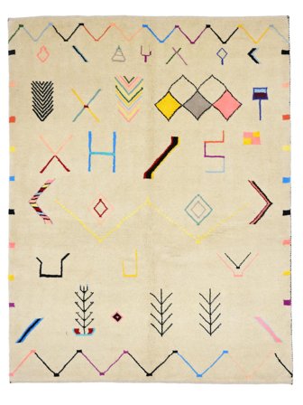 Tapis D'orient Moroccan Berbère 155X196 Orange/Jaune (Laine, )