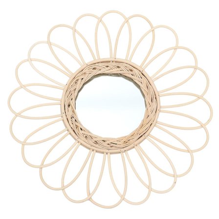 Boho Bilderammer Glass Speil Rotting Speilramme Rottingvevd Speil Vintage Bilderamme Rotting Sminkespeil