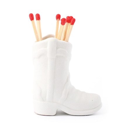 Cowboy Boot Matchholder VALKOINEN - spot-myynti