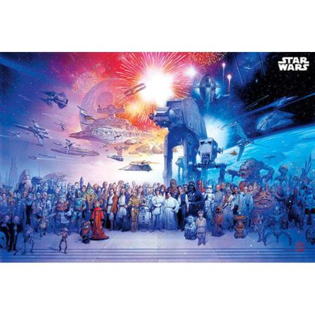 Star Wars Universum Affisch One Size Flerfärgad