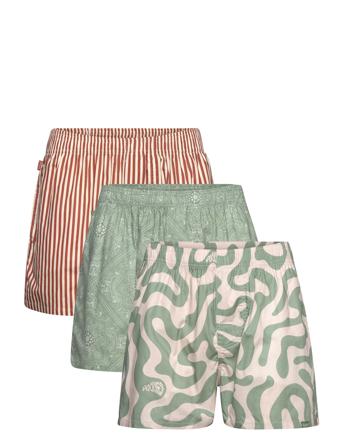 3-Pack - Swirls - Striped - Paisley Boxers Underwear Boxer Shorts Multi/patterned Pockies