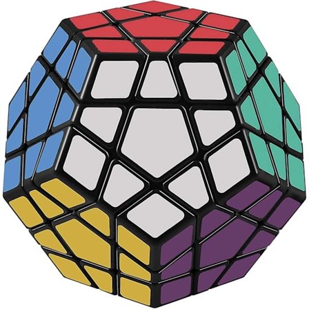Shengshou Megaminx Speed Cube 3x3 Dodekaeder Heksagon Puslespill Leke Svart