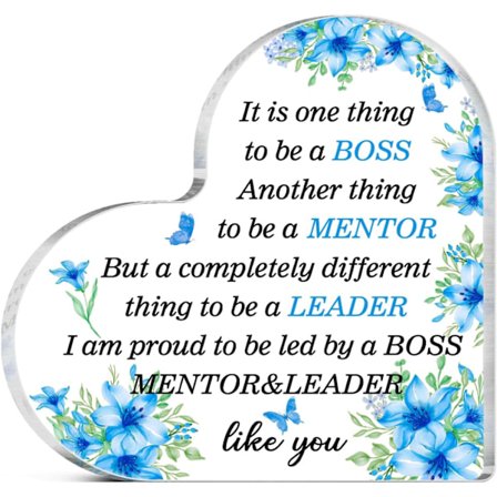 Boss Lady Gaver til Kvinder Mænd Akryl Anerkendelsesplakette Medarbejder Anerkendelsesgaver Afskedsgave Pensionering Farvel Boss' dag Gave til 