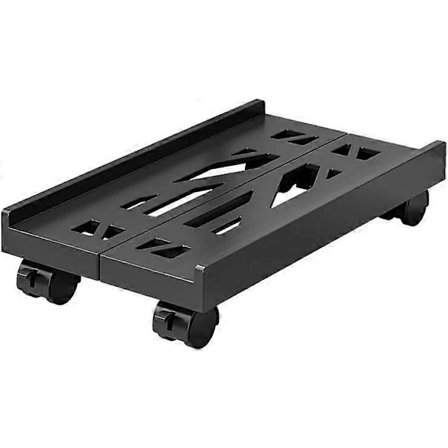 Yleismallinen PC-teline Säädettävä tietokoneteline Siirrettävä PC-pidike 4 pyörällä, CPU-pidike pöytätietokonetornille, pelitietokoneelle