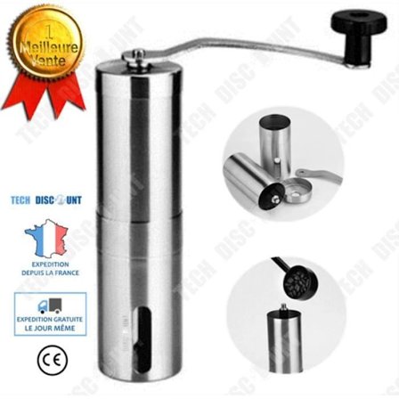 Kaffekvarn - TD - Högkvalitetsmanual - Rostfritt stål - Justerbar - 30g kapacitet