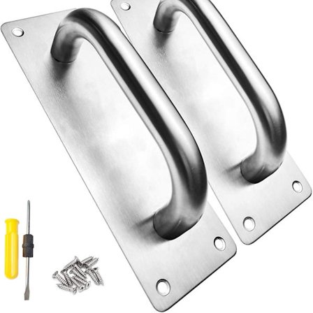 2 kpl Liukuoven kahva, kestävä ruostumaton teräs palo-ovi WC-ovi puutarhavaja ja autotalli