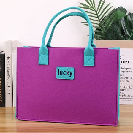 Axelväska i filt Filtväska LILA