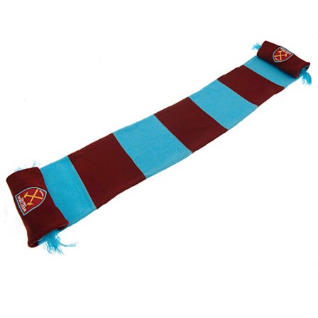 West Ham United FC Randig Scarf En Storlek Claret Röd/Blå