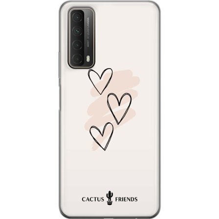 Kompatibel Mobilcover til Huawei Huawei P smart 2021 Cactus and Friends - Soft Romance Sketch