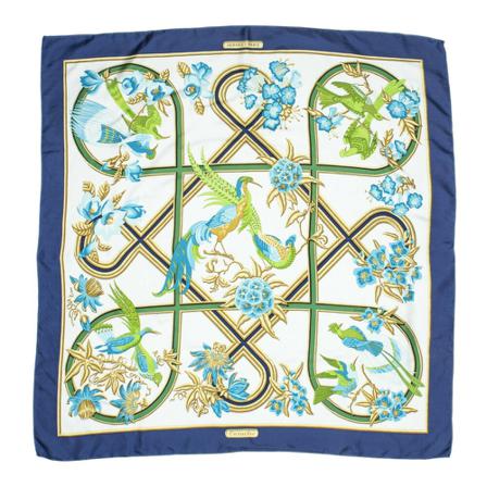 Hermès Vintage, Pre-owned Scarf Blauw, Dames, Maat:ONE Size